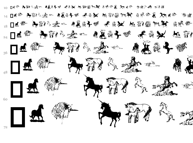 Equestrian font waterfall
